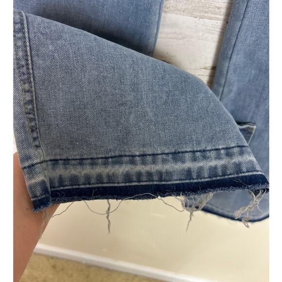 Women’s Medium Boho Star Distressed Straight Leg Denim blue Jeans boho - Picture 4 of 6